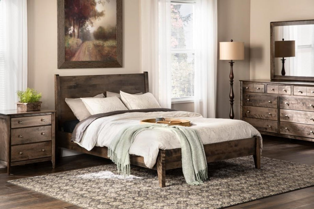 Stratford Platform Sleigh Bed with Low-Profile Footboard