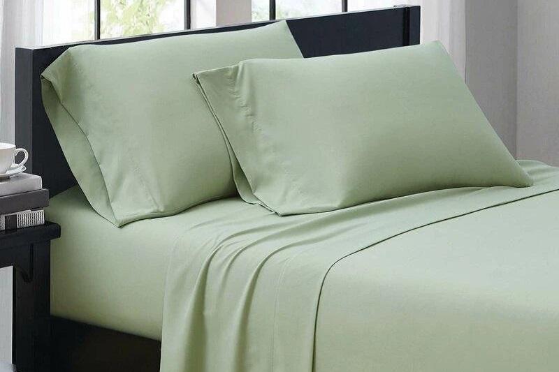 Best Sleep Centre Inc. Sheets Sage Green 600 Thread Count 100% Cotton Full XL Adjustable Bed Sheets