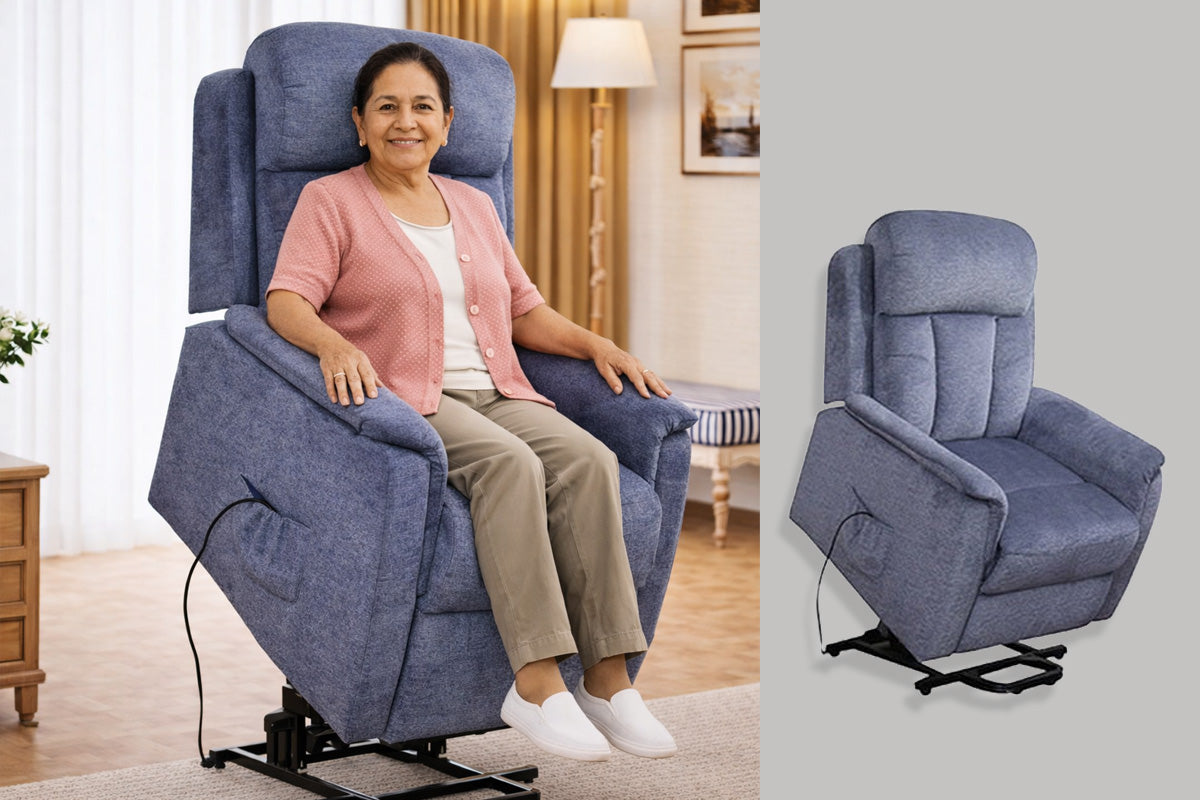 Best Sleep Lift Chair Chenille Grey Stetson Power Lift and Rise Chair
