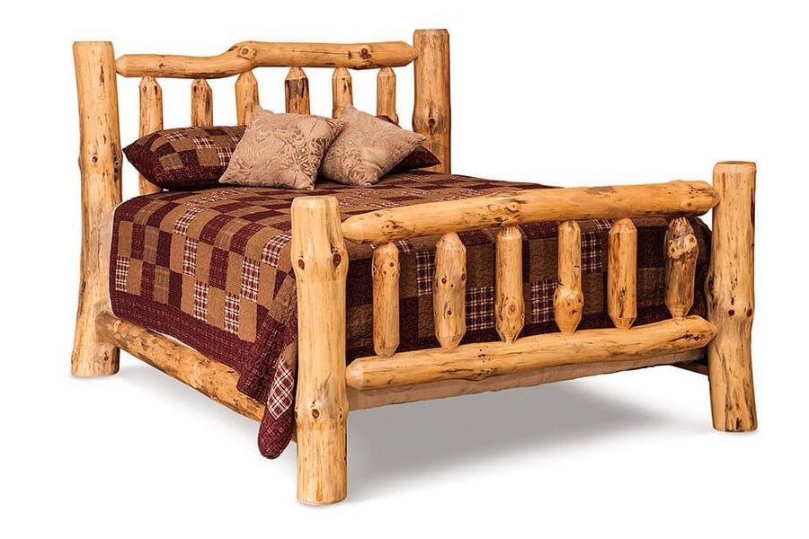 Fireside Log Furniture Bedroom Amish Lodge Pole Rustic Pine Queen Bed