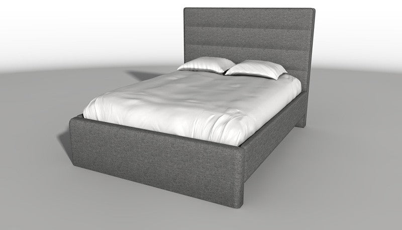 Julien Beaudoin Upholstered Fabric Beds Queen / Motion 59 Adam Upholstered Platform Bed, Absolute Footboard (No Boxspring Required)