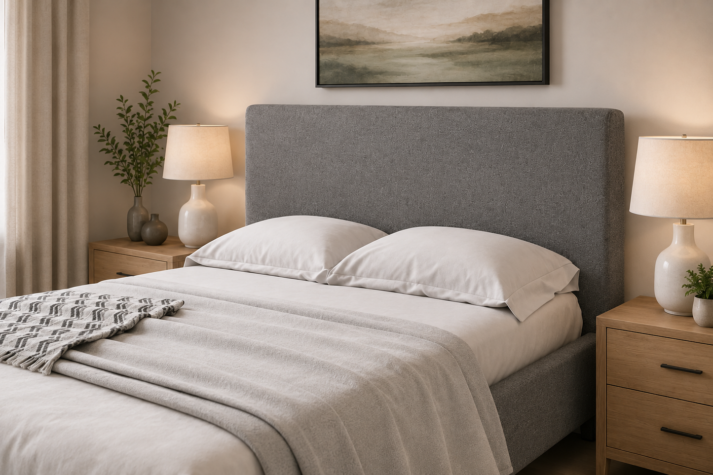 Julien Beaudoin Upholstered Fabric Beds Ennis Upholstered Fabric Headboard