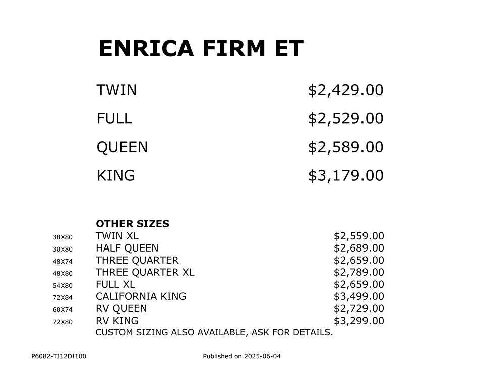 King Koil Mattress Enrica Firm Euro Top 15" Mattress by King Koil