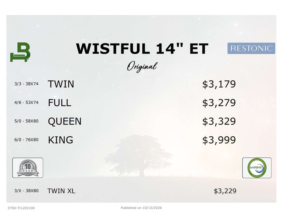 King Koil Mattress Wistful Euro Top 14" Original Mattress by King Koil