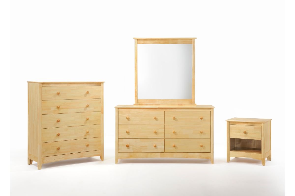 Night and Day Furniture Bedroom Natural / 3 Piece Bundle (No Mirror) Secrets Case Goods - Natural