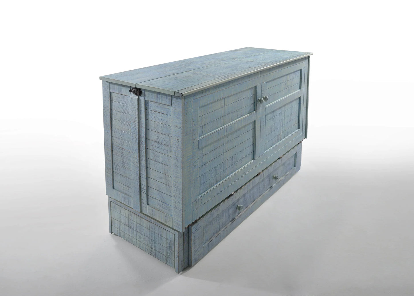 Night and Day Furniture Murphy Cabinet Beds Skye / No Poppy Cabinet Murphy Bed w/ Queen Gel Memory Foam Mattress - 4 Colours