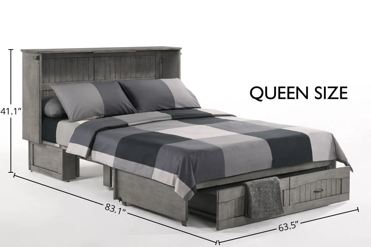 Night and Day Furniture Murphy Cabinet Beds Alpine Murphy Cabinet Bed Rustic Grey - FLOOR MODEL CLEARANCE