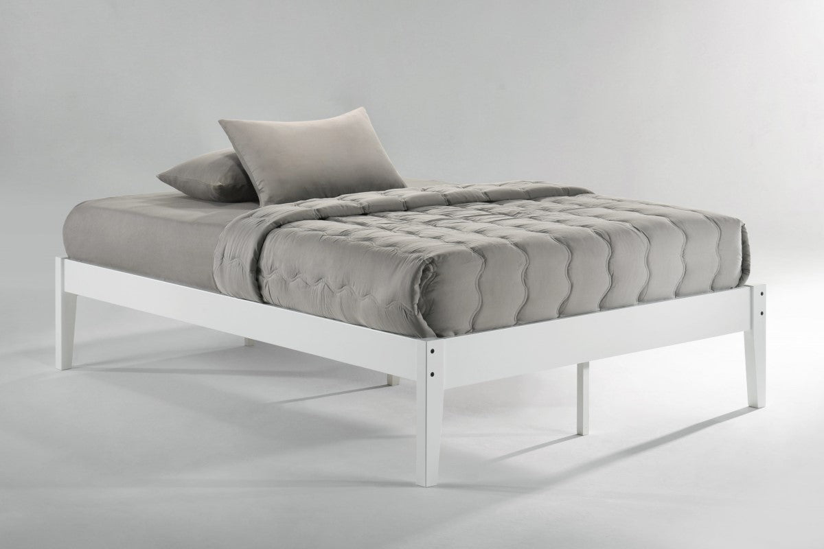 Night and Day Furniture Platform Beds Twin / White Chili Pepper Hardwood Platform Bed - 5 Colours Available