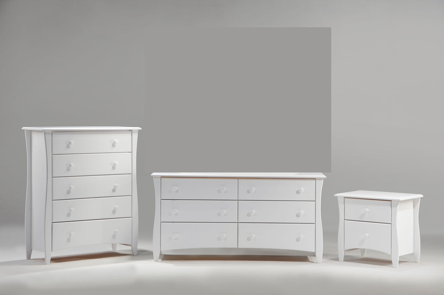 Night and Day Furniture Bedroom White / 3 Piece Bundle (No Mirror) Clove Case Goods