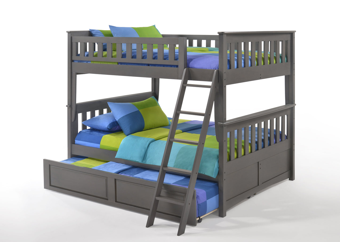Night and Day Furniture Bunk Beds Cherry / Bunkbed with trundle bed Ginger Full Over Full Bunk Bed (5 Colors Available)