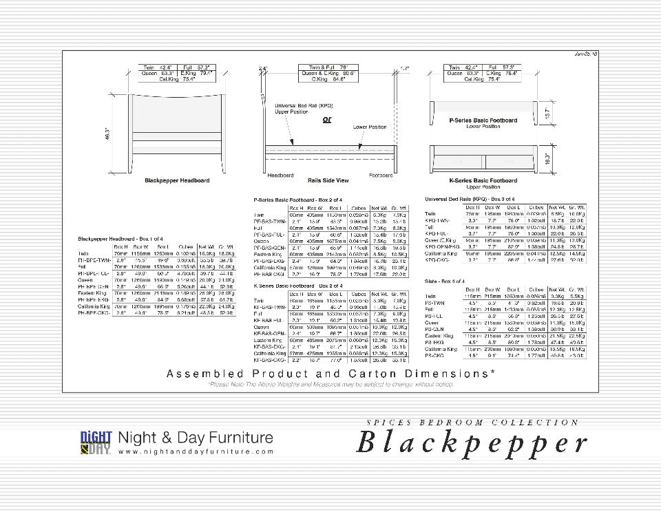 Night and Day Furniture Platform Beds Blackpepper Platform Bed - 5 Finishes Available