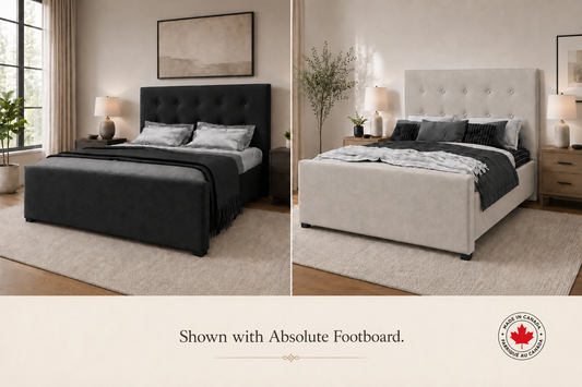 Adam Upholstered Platform Bed, Absolute Footboard (Boxspring Required)