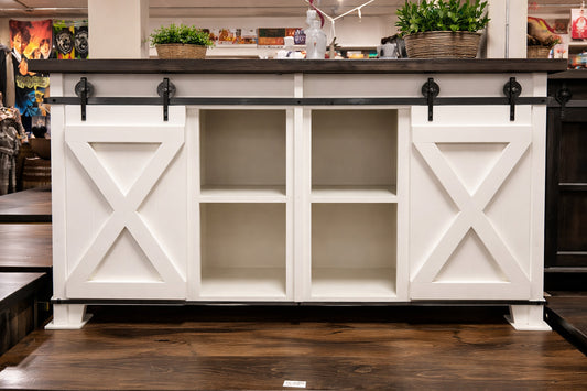 Best Sleep Centre Inc. Amish Pine  55" Sliding Barn Door Console