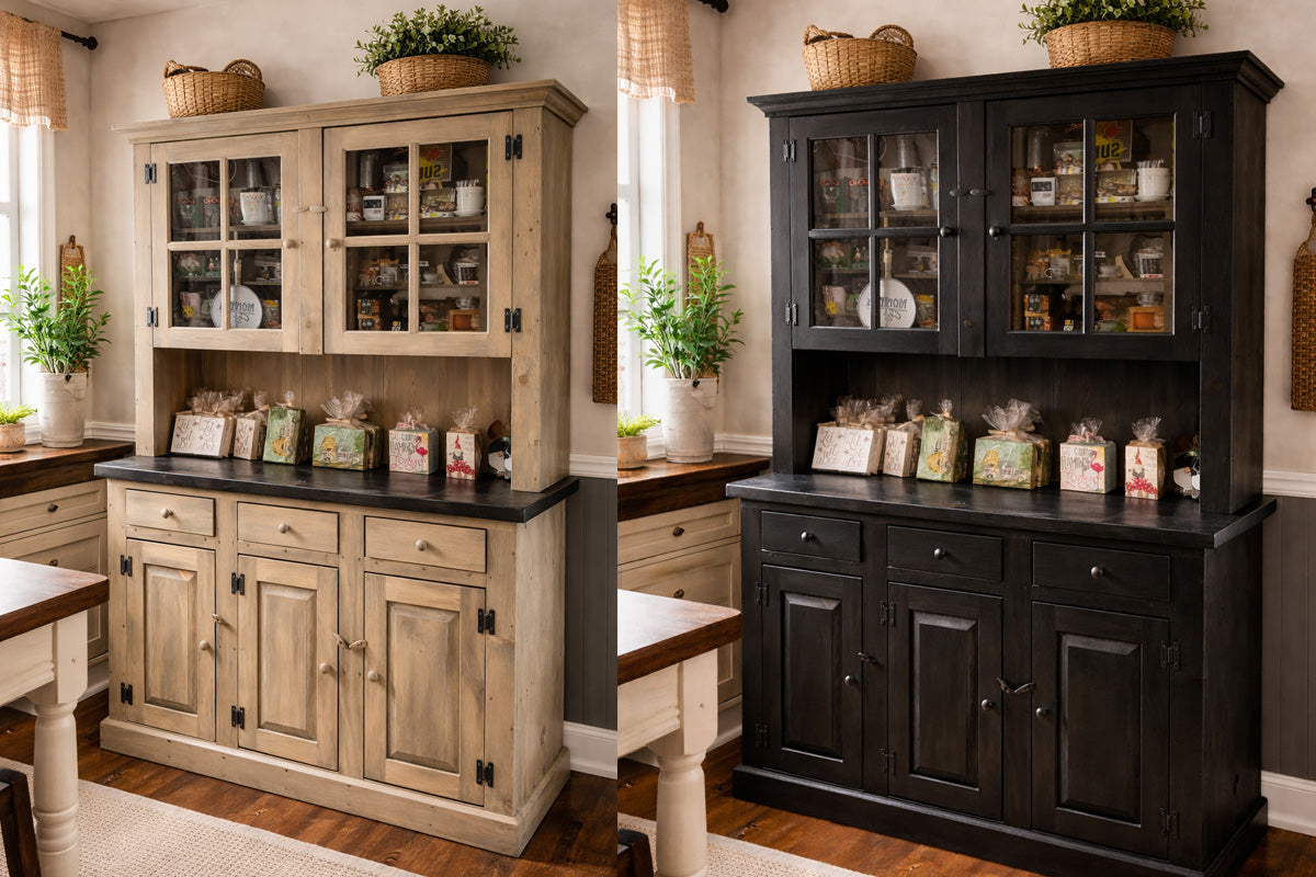 Best Sleep Centre Inc. Amish Pine 3 Door Sideboard Hutch