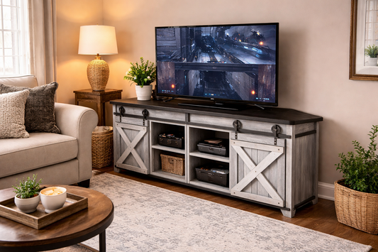 Best Sleep Centre Inc. Amish Corner Sliding Barn Door Console