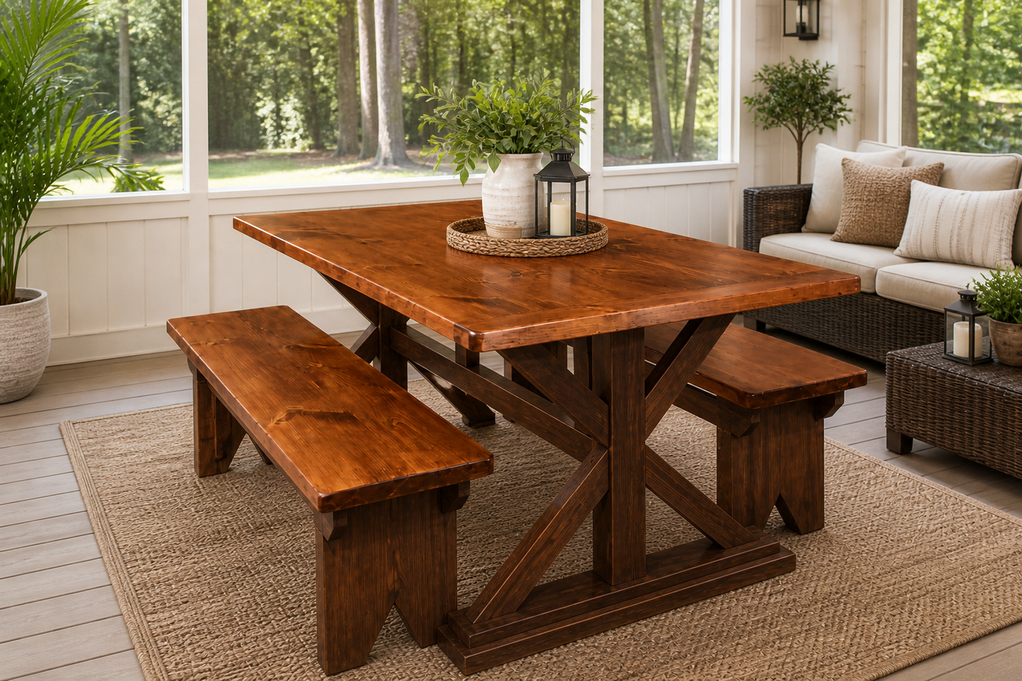 Best Sleep Centre Inc. Amish Footed Harvest Table