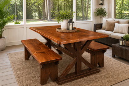 Best Sleep Centre Inc. Amish Footed Harvest Table
