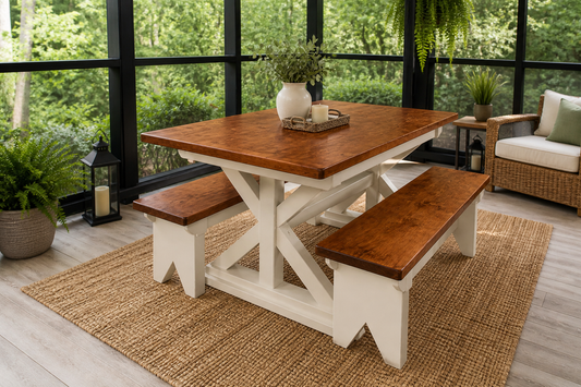 Best Sleep Centre Inc. Amish Footed Harvest Table