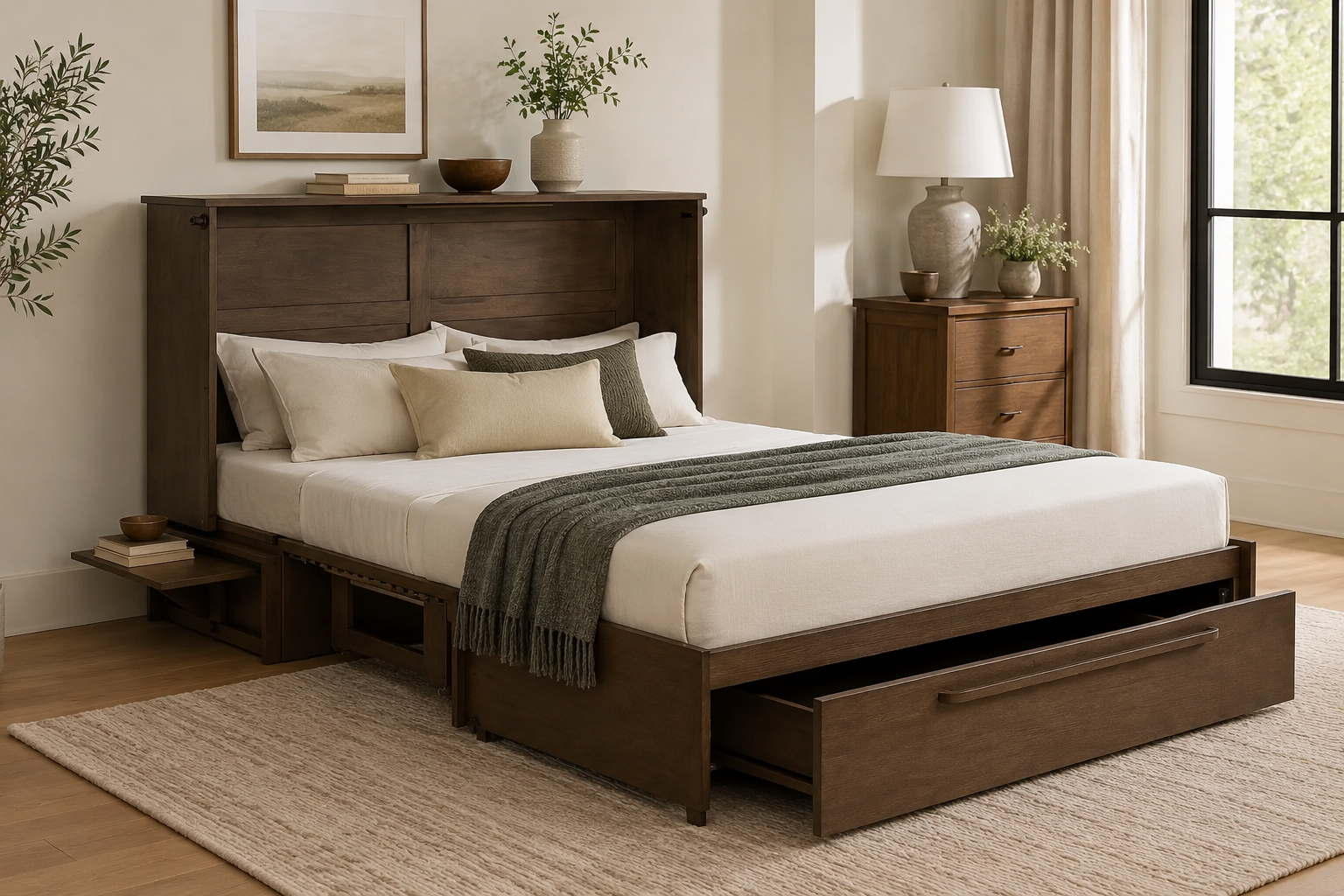 Best Sleep Centre Inc. Murphy Cabinet Beds Louvre Murphy Cabinet Queen Frame Normandy