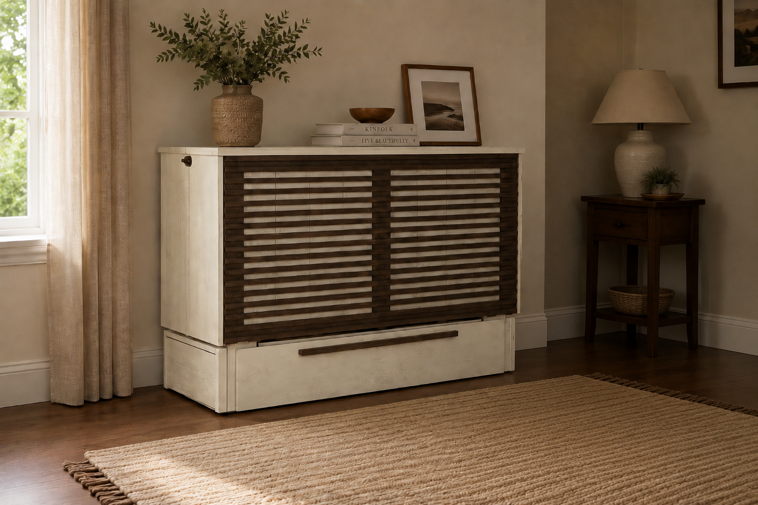 Best Sleep Centre Inc. Murphy Cabinet Beds Louvre Murphy Cabinet Bed - Queen (2 Colours)