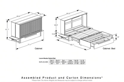 Best Sleep Centre Inc. Murphy Cabinet Beds Louvre Murphy Cabinet Bed - Queen (2 Colours)