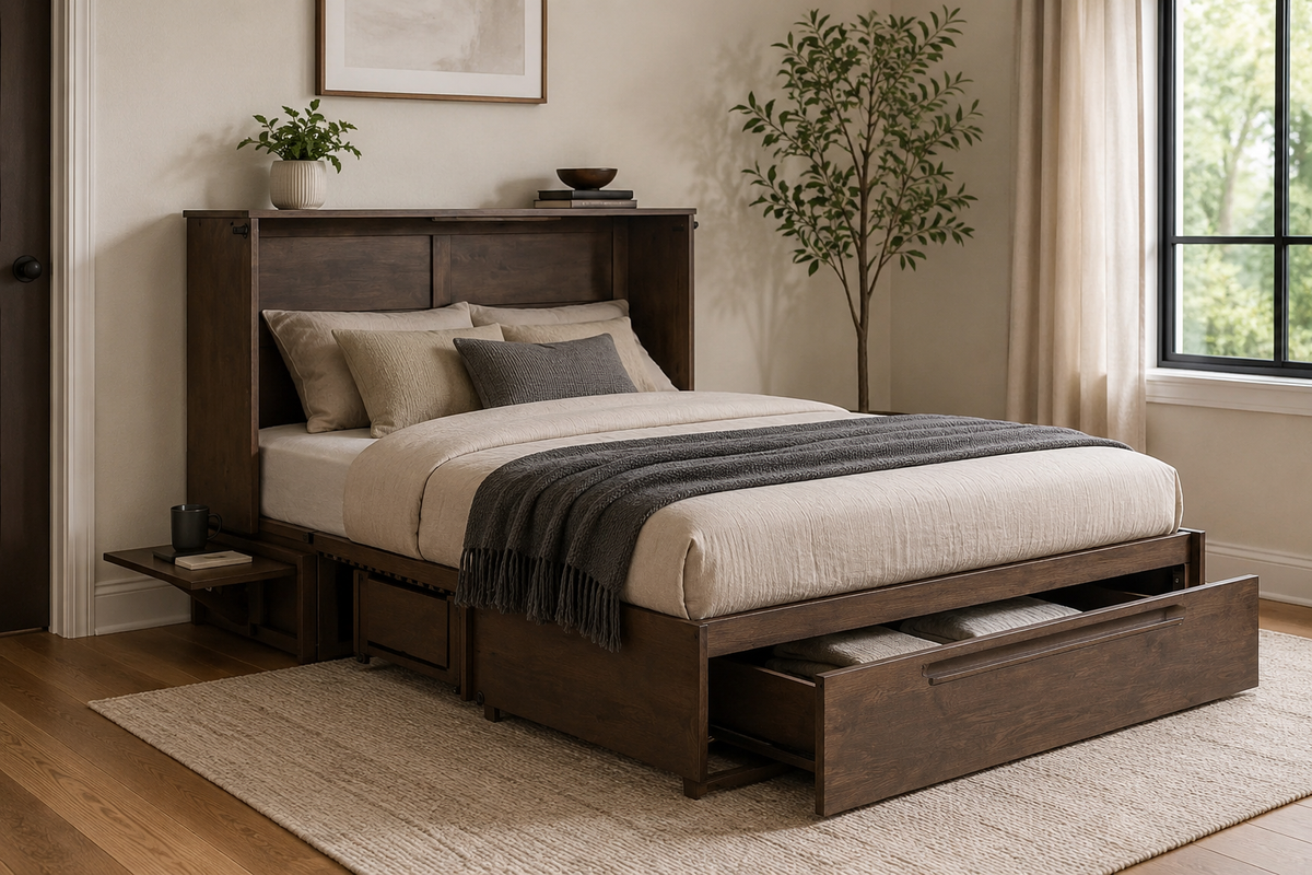 Best Sleep Centre Inc. Murphy Cabinet Beds Louvre Murphy Cabinet Bed | IN-STOCK
