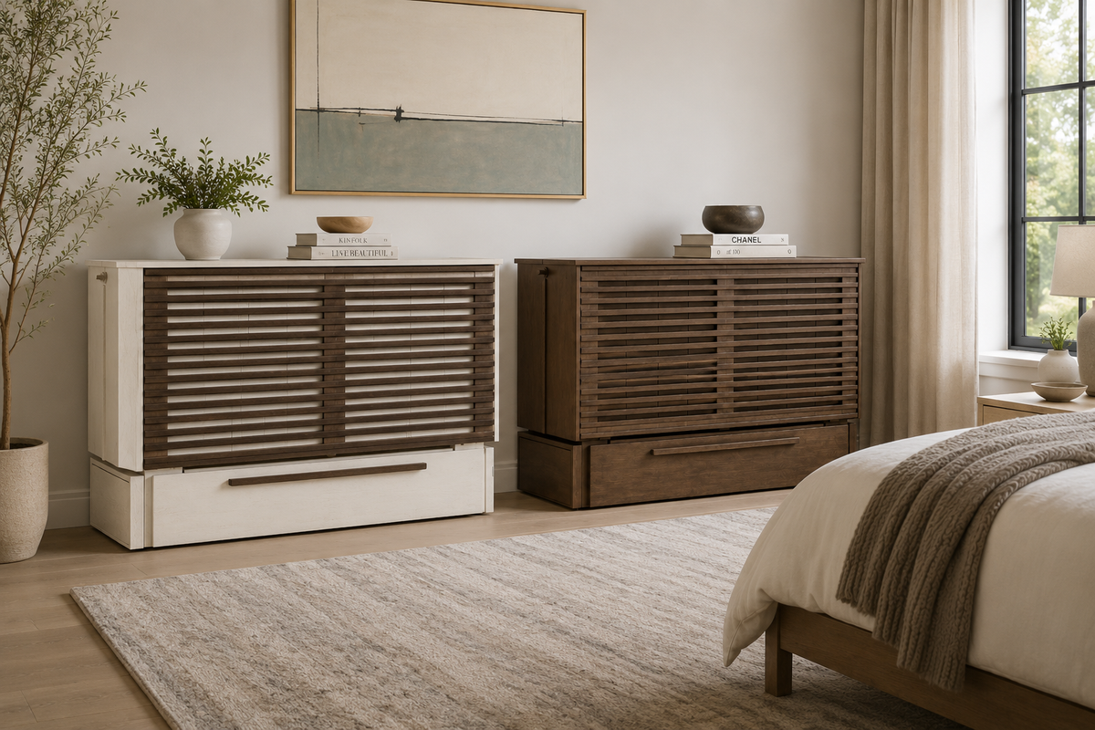 Best Sleep Centre Inc. Murphy Cabinet Beds Louvre Murphy Cabinet Bed | IN-STOCK