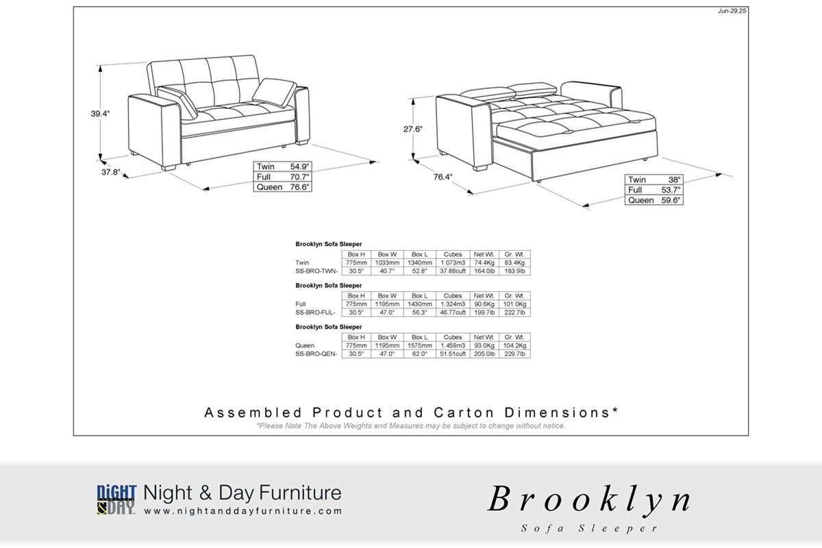 Best Sleep Centre Inc. Sofa Bed Brooklyn Sofa Sleeper