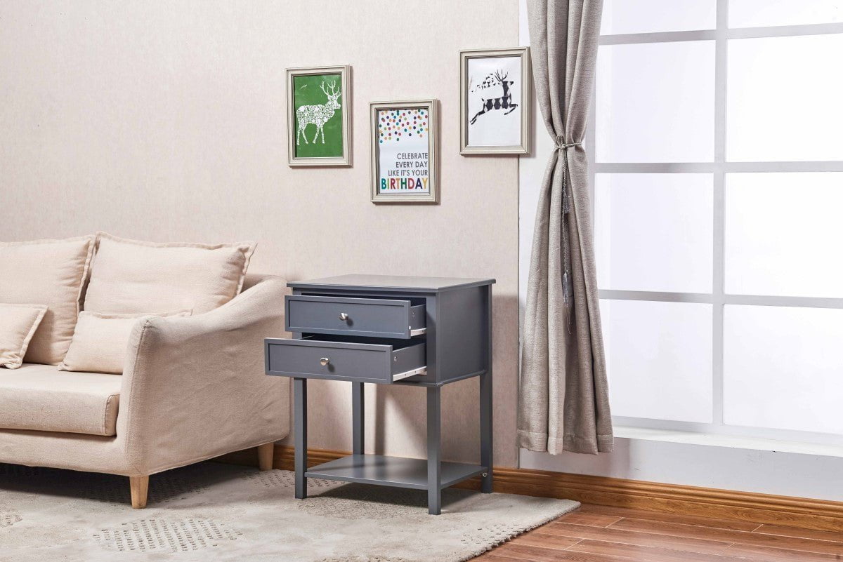Best Sleep Direct Opportunity Buys Sierra 2-Drawer Side Table