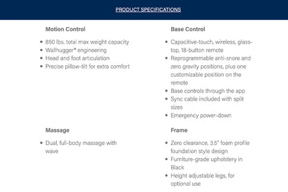 Best Sleep Electric Adjustable Beds Prodigy Lumbar 2.0 Queen Lifestyle Adjustable Base