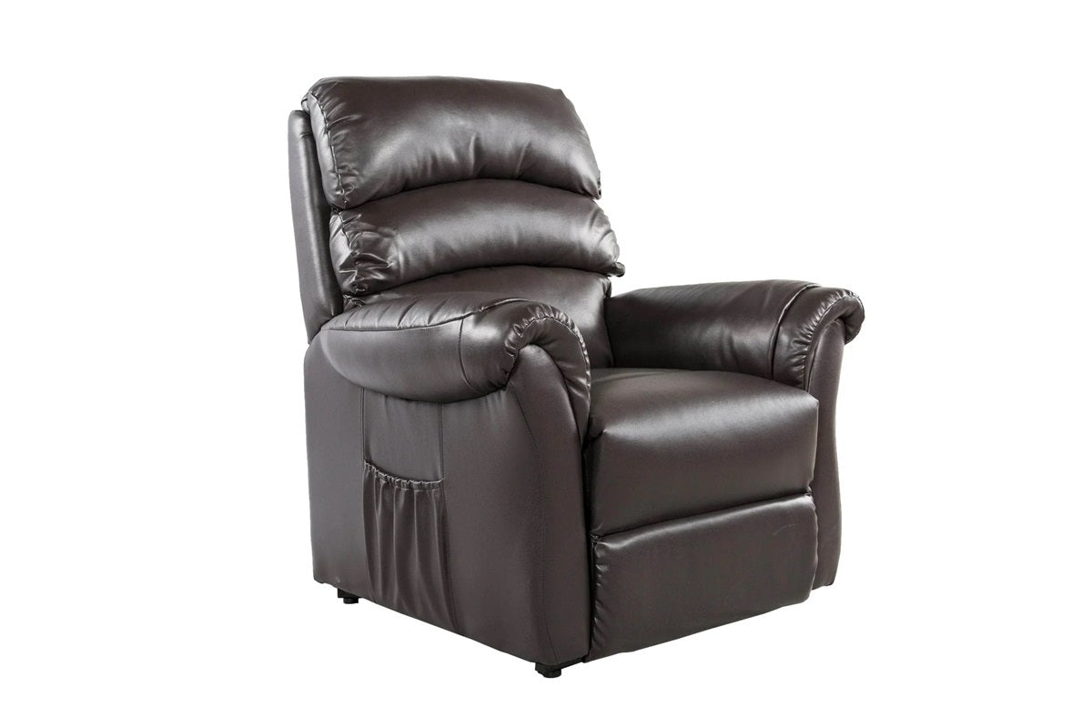 Best Sleep Lift Chair Bonded Leather Dark Brown Fresna Lift Chair