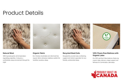 Best Sleep Mattress Organa Super Plush 12" Organic Mattress