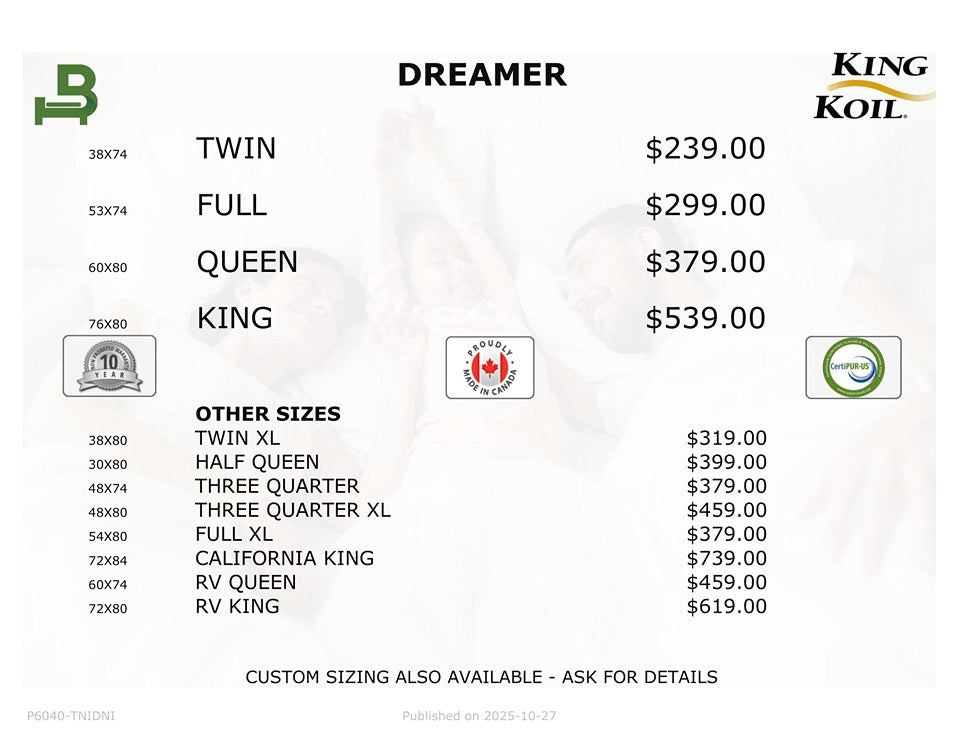 Best Sleep Mattress Dreamer Budget Mattress