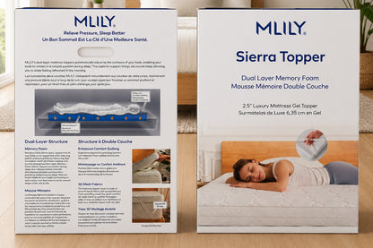 Best Sleep Mattress Toppers Sierra 2.5" Gel-Infused Memory Foam Mattress Topper