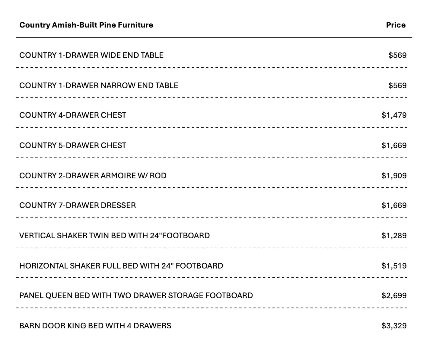 Best Sleep Solid Pine Bedroom Furniture Amish Pine Bedroom Suite - The Country Line