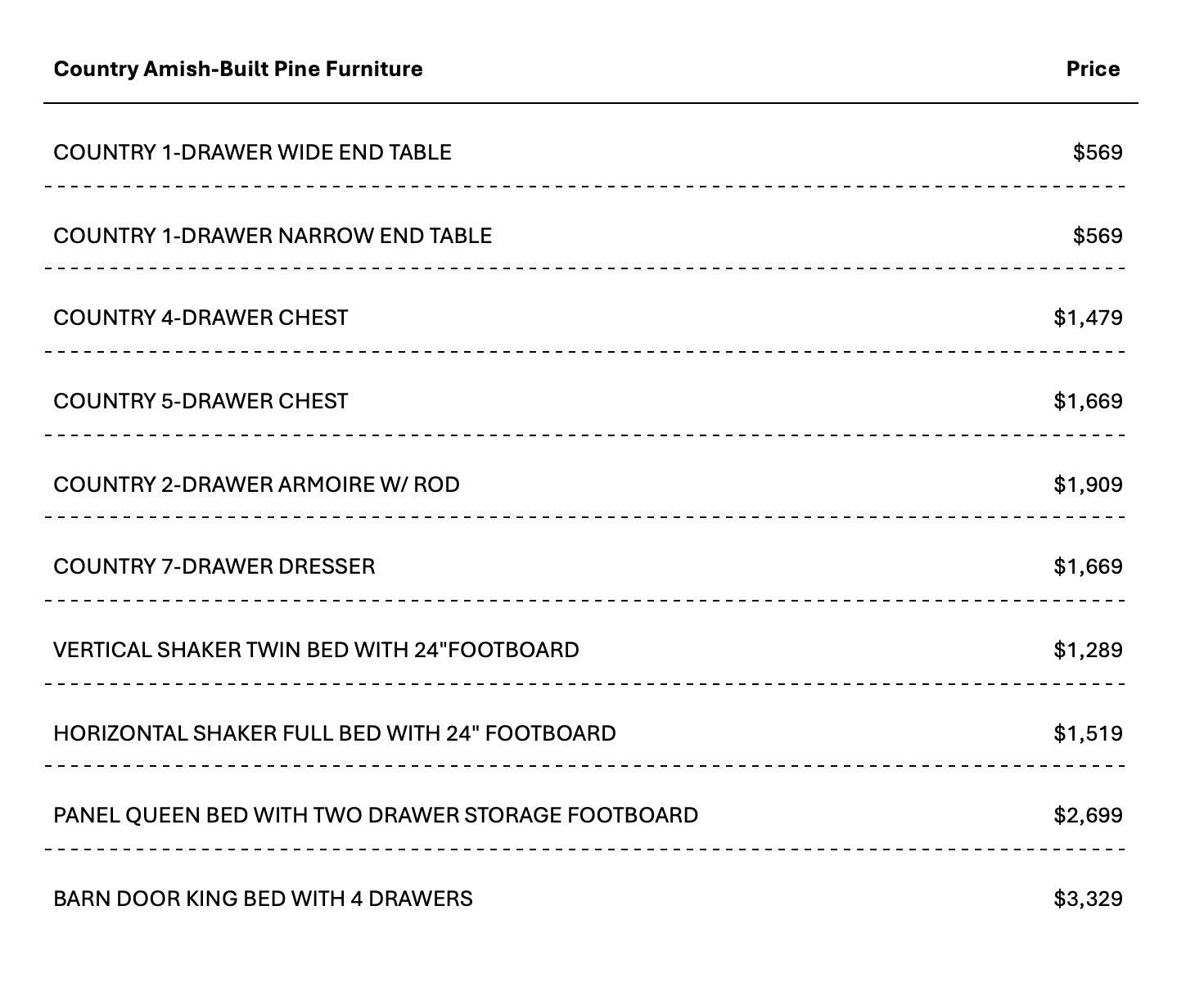 Best Sleep Solid Pine Bedroom Furniture Amish Pine Bedroom Suite - The Country Line