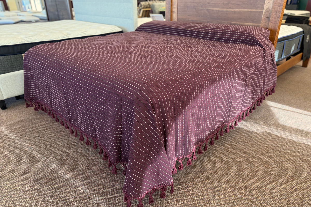 Biuluz Telar Sleep Accessories Traditional Oaxacan Artisan Bedspread - Hand-Crafted, Loom Spun - Turquoise