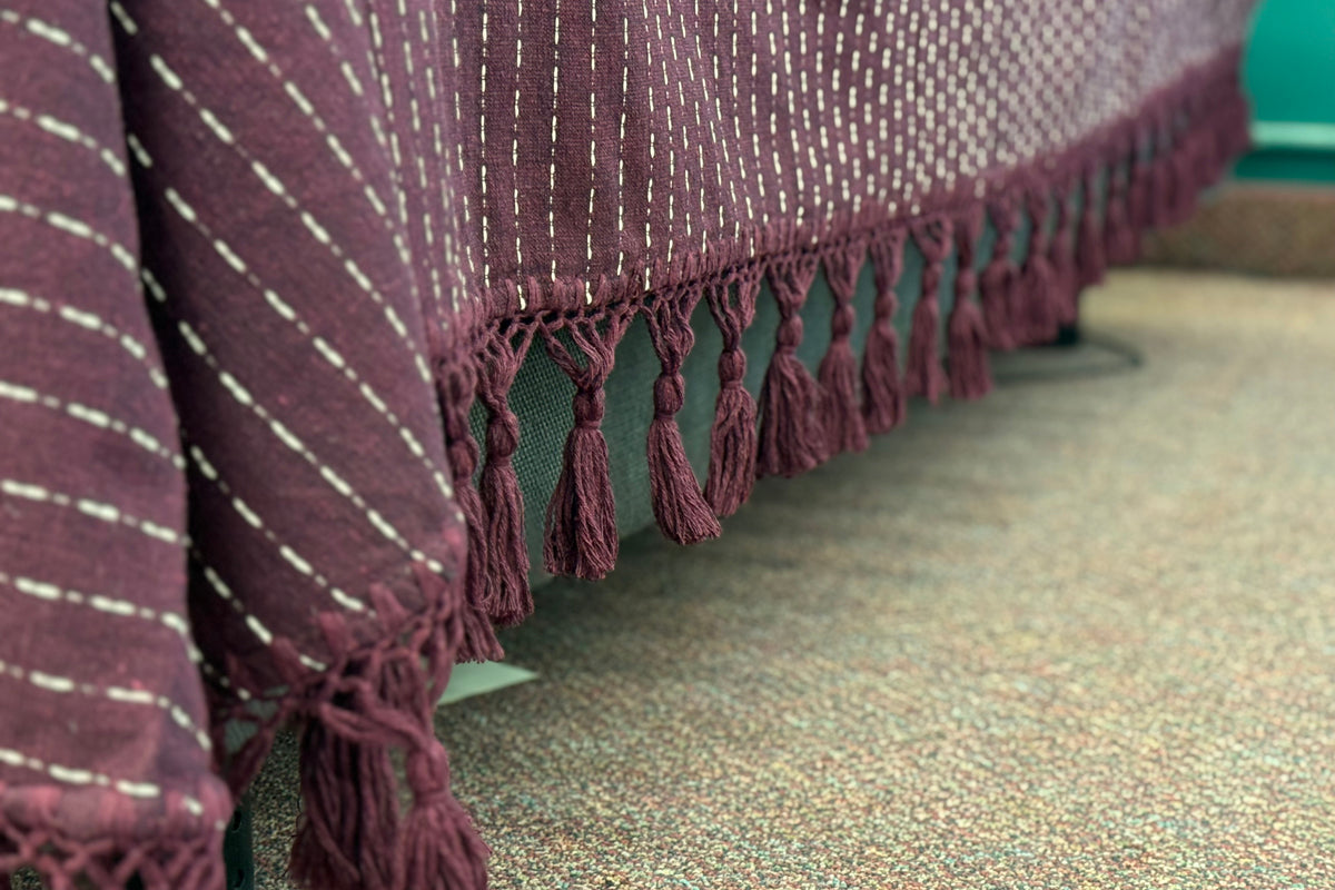 Biuluz Telar Sleep Accessories Traditional Oaxacan Artisan Bedspread - Hand-Crafted, Loom Spun - Turquoise