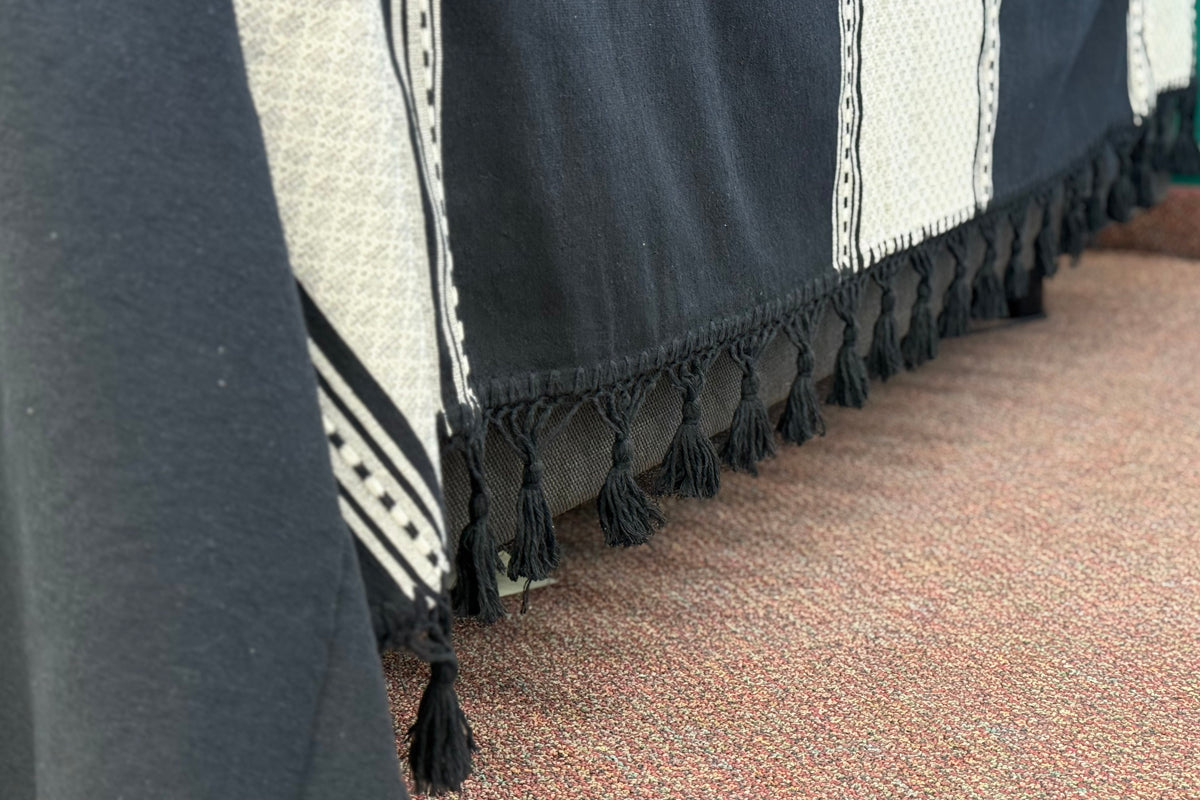 Biuluz Telar Sleep Accessories Traditional Oaxacan Artisan Bedspread - Hand-Crafted, Loom Spun - Turquoise