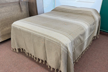 Biuluz Telar Sleep Accessories Traditional Oaxacan Artisan Bedspread - Hand-Crafted, Loom Spun - Turquoise