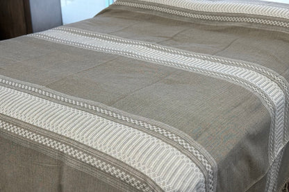 Biuluz Telar Sleep Accessories Traditional Oaxacan Artisan Bedspread - Hand-Crafted, Loom Spun - Turquoise