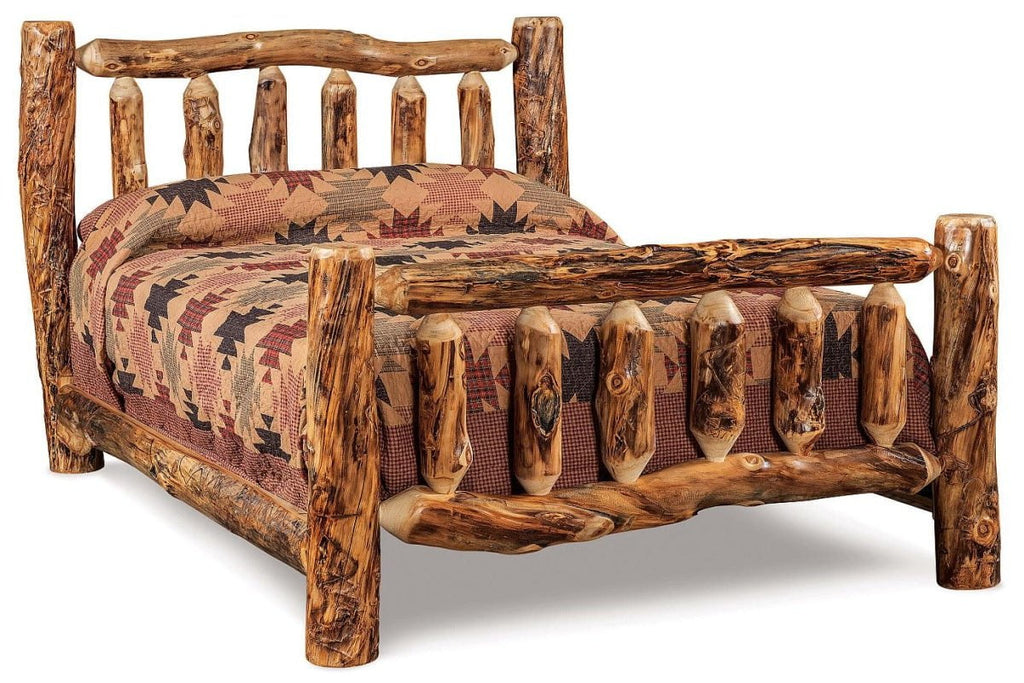 Fireside Log Furniture Bedroom Amish Lodge Pole Aspen Queen Bed
