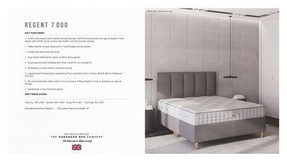 Hand Made Bed Company Mattress Regent 7000 - All Natural, No Foam, No Chemicals, Two-Sided Hybrid Mattress - Queen & King