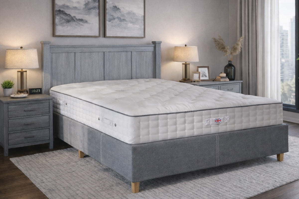 Hand Made Bed Company Mattress Regent 7000 - All Natural, No Foam, No Chemicals, Two-Sided Hybrid Mattress - Queen & King