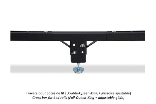 Julien Beaudoin Bed Frame Set of 3 Cross Bars with Adjustable Legs