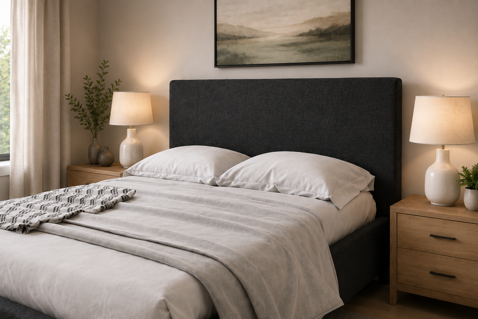 Julien Beaudoin Upholstered Fabric Beds Ennis Upholstered Fabric Headboard
