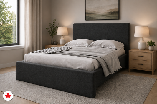 Julien Beaudoin Upholstered Fabric Beds Ennis Upholstered Fabric Platform Bed with Absolute Footboard (No Boxspring Required)
