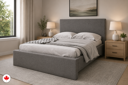 Julien Beaudoin Upholstered Fabric Beds Ennis Upholstered Fabric Platform Bed with Absolute Footboard (No Boxspring Required)