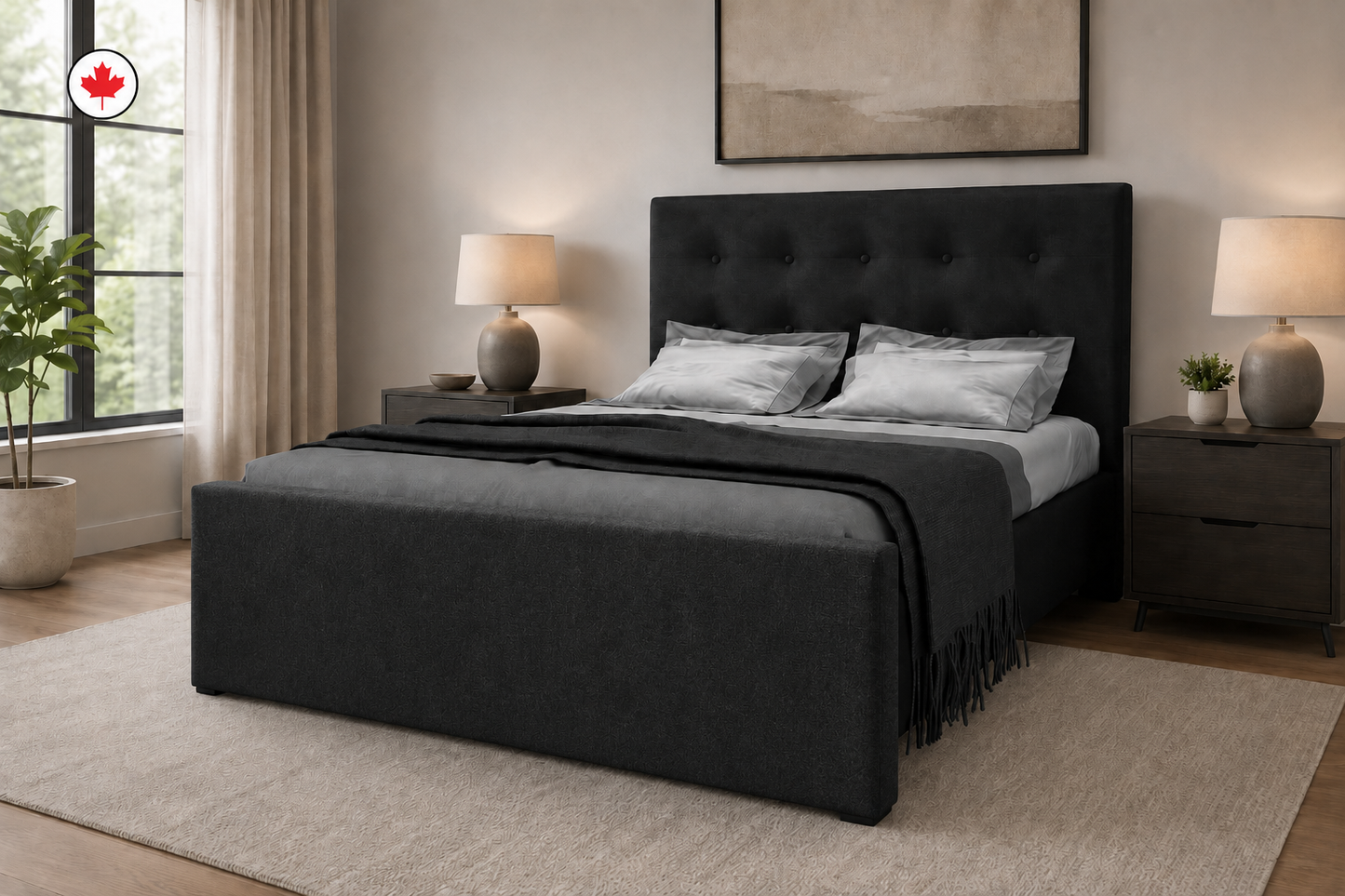Julien Beaudoin Upholstered Fabric Beds Adam Upholstered Platform Bed, Absolute Footboard (Boxspring Required)