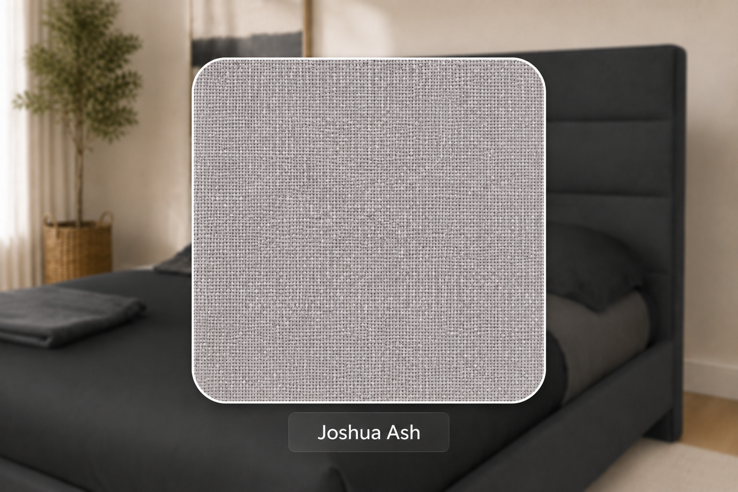 Julien Beaudoin Upholstered Fabric Beds Queen / Joshua Ash Adam Upholstered Platform Bed, Absolute Footboard (No Boxspring Required)